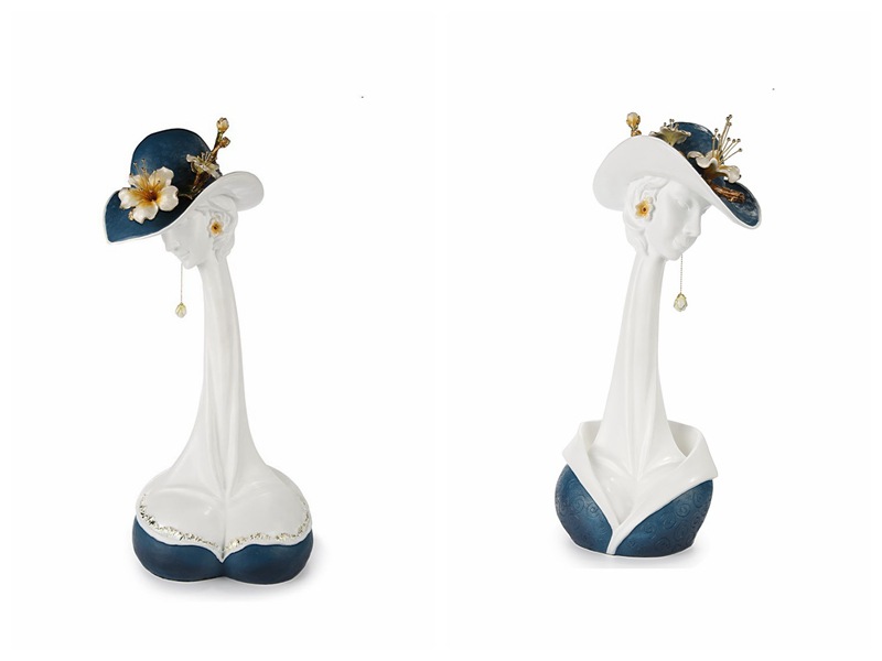 冷水瓷美女雕塑客厅家居创意摆件玄关电视柜酒柜美容院软装饰品