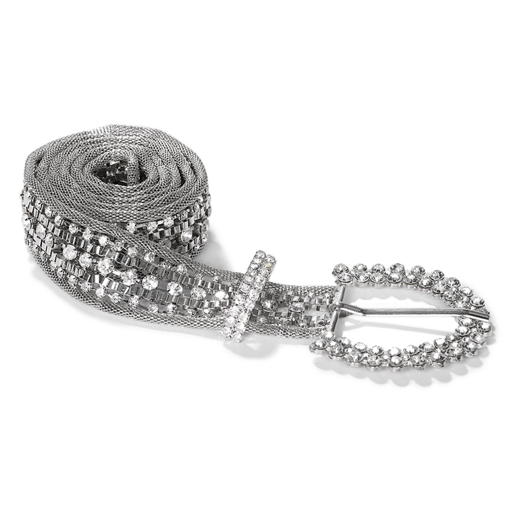 Alloy Diamond Belt Fashion Belt Clothing Accessories New Accessories display picture 3