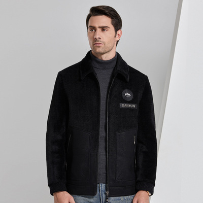 KKKNOW Cross border Selling Men's leather clothing new pattern Fur Self cultivation one thickening leather and fur coat