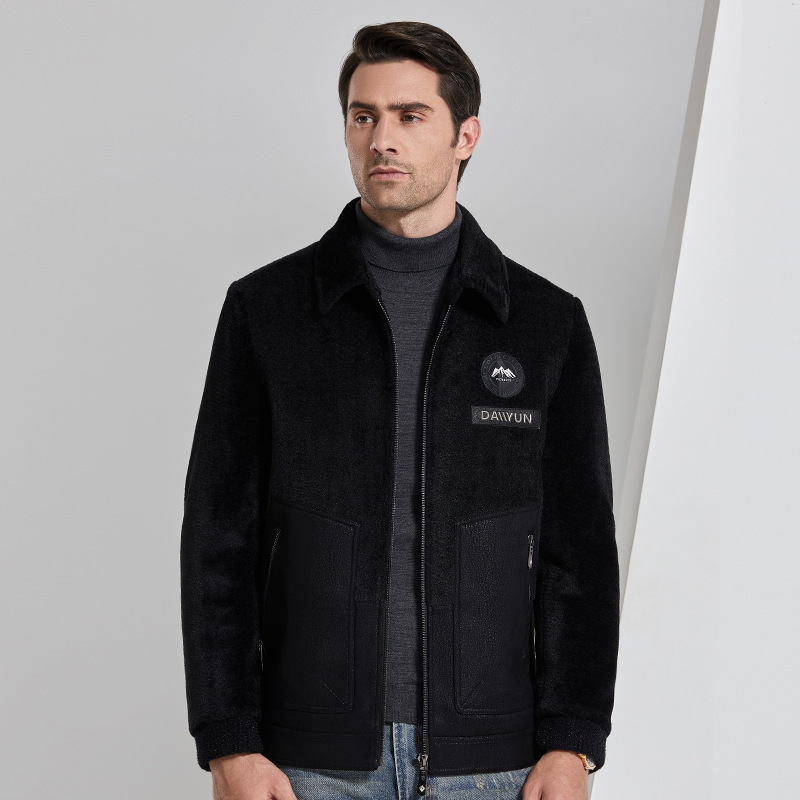 KKKNOW Cross border Selling Men's leather clothing new pattern Fur Self cultivation one thickening leather and fur coat