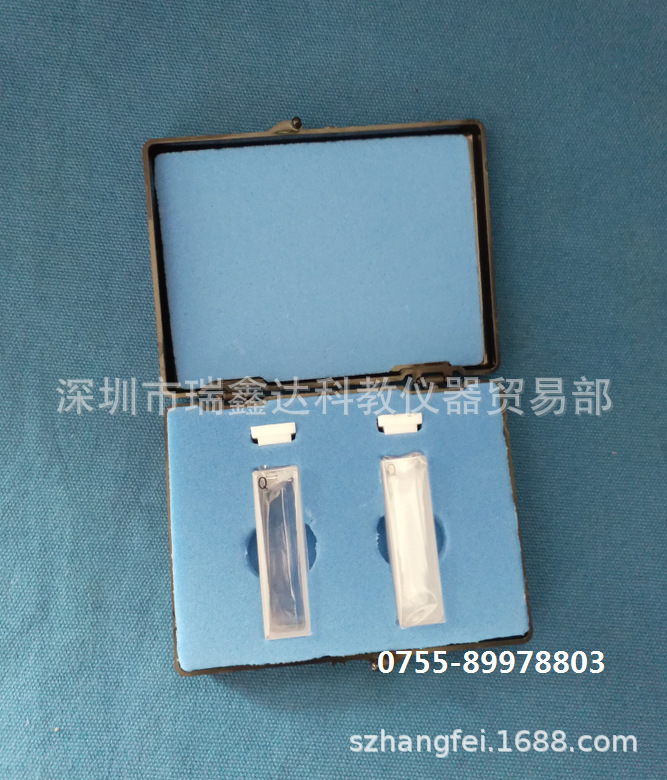 带盖比色皿10mm石英比色皿2个/盒 分光光度计胶粘比色皿 玻璃仪器