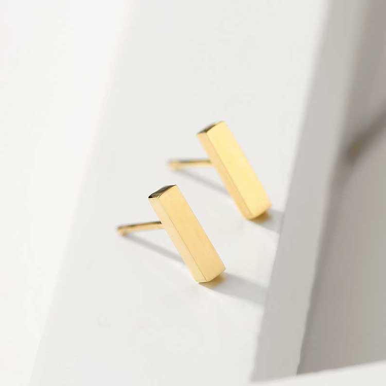 Fashion Geometric Stainless Steel No Inlaid 14K Gold Plated Earrings display picture 8