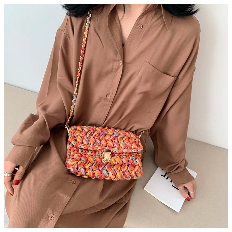 375g Weight Lock clasp Closure Type Single Shoulder Strap Strap Type Straw Bag Bags Type Travel, Street, Shopping Occasion Braid Material Color Block Pattern All Seasons, Spring&Summer Season Women's Gender Cute, Vacation Style Square Shape Women's Braid Color Block Cute Vacation Square Lock Clasp Straw Bag 11