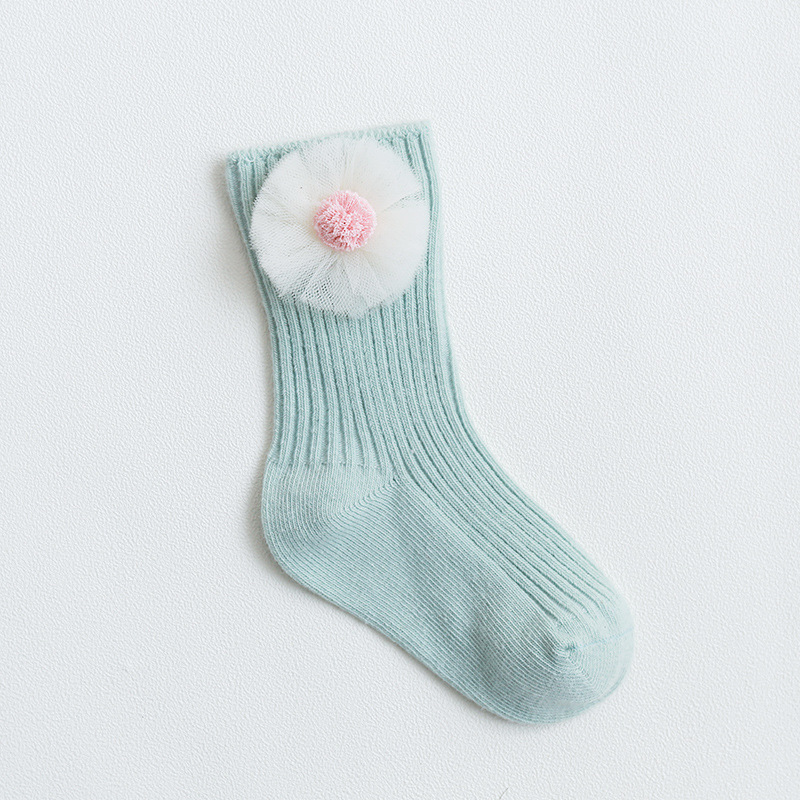 19 primavera y verano nuevo bebé calcetines arco encaje bebé calcetines aguja DOBLE BOCA suelta color sólido recién nacido NIÑOS Calcetines