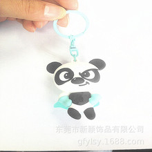 供应可爱小熊猫3D钥匙扣挂件时尚好看 精选促销零售饰品
