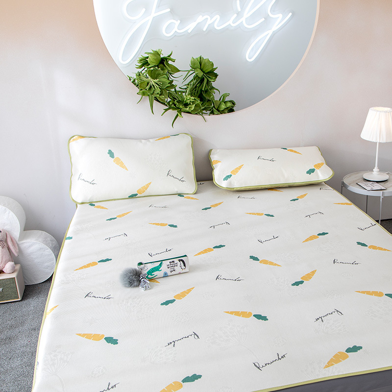 2019爆款宿舍印花冰丝席三件套折叠空调夏季凉席厂家批发一件代发|ru