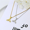 Necklace, silver pendant, Korean style, simple and elegant design