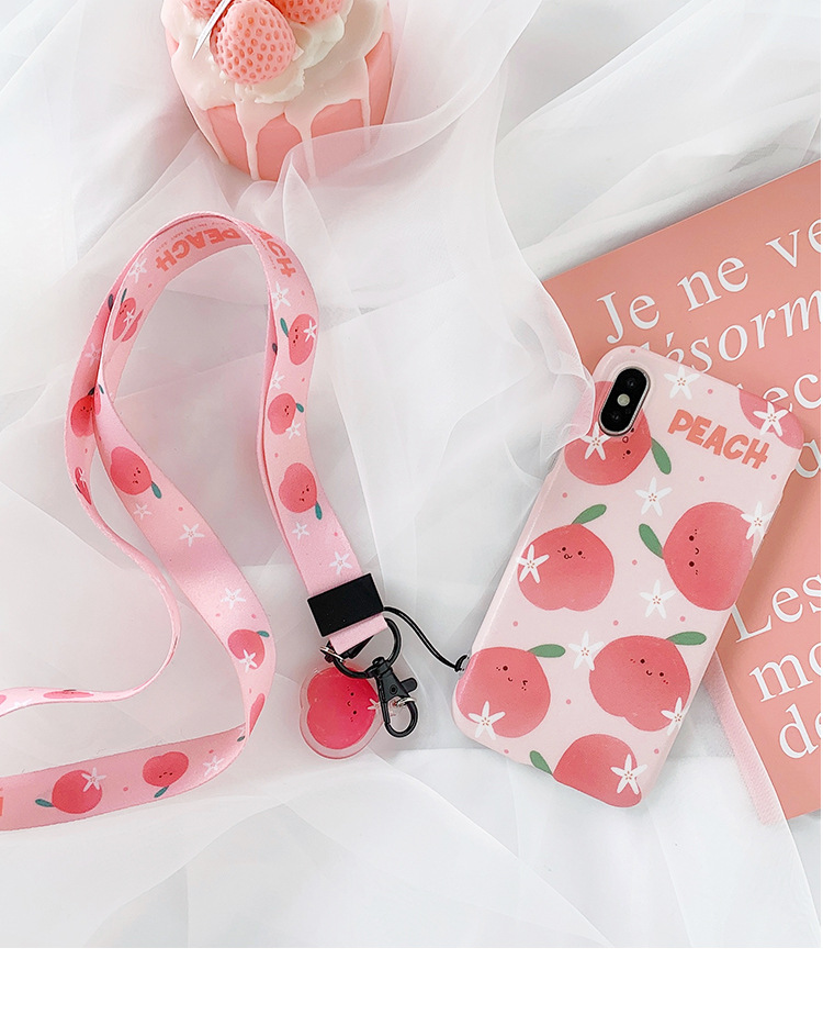 Mobile Phone Lanyard Cute Fruit Widened Hanging Neck Pendant   Universal Lanyard Wholesale display picture 5