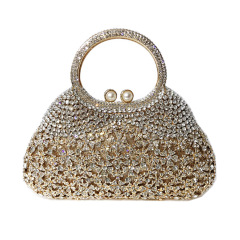 BL086 AliExpress rhinestone bag hollow metal diamond dinner bag foreign trade ladies full diamond handbag banquet bag