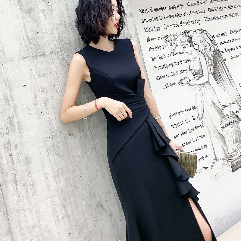 Black Evening Dress for Women That Can Be Worn Casually, Slimming Mermaid Dress with an Elegant and Dignified Look, 2026 New Style Cocktail Dress