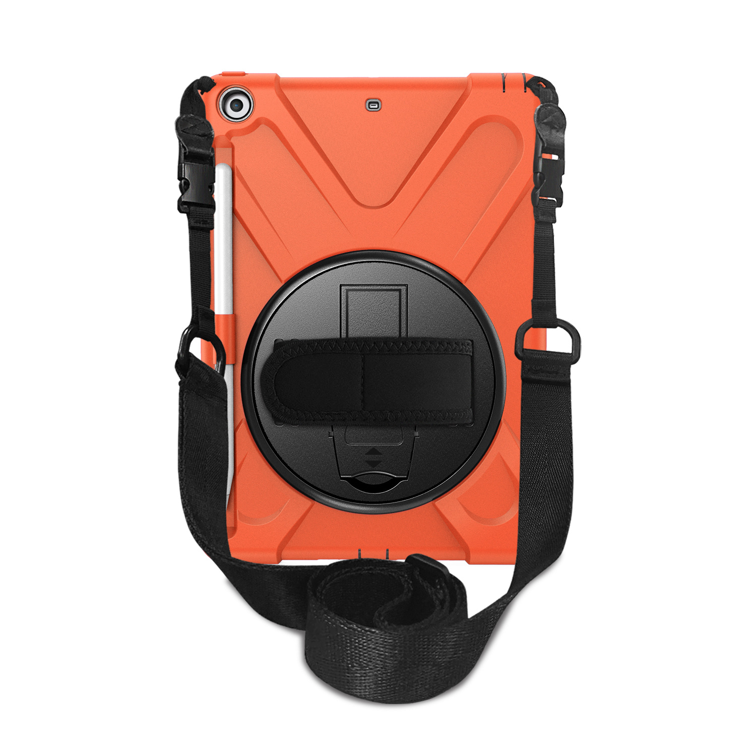 ipad 2017 带笔橙色背面背带 副本.jpg