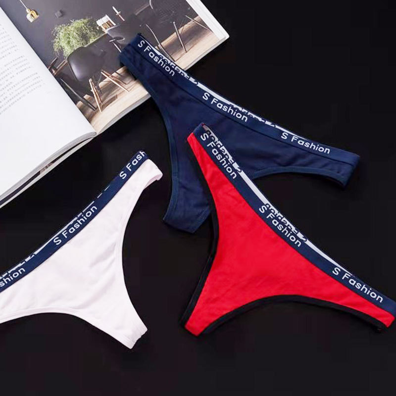 Foreign Trade Sexy And Interesting Pure Cotton Women's Thong Low-waist Seamless Breathable Cotton Underwear Women's Sports Fitness T-pants