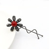 Retro hair accessory, beads from pearl, hairgrip, bangs, hairpins, European style, flowered, wholesale