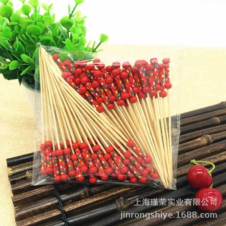 Одноразовая фруктовая палочка фруктовая вилка художественная палочка Коктейльная палочка зубочистка Милая креативная Цветочная палочка для закусок оптом