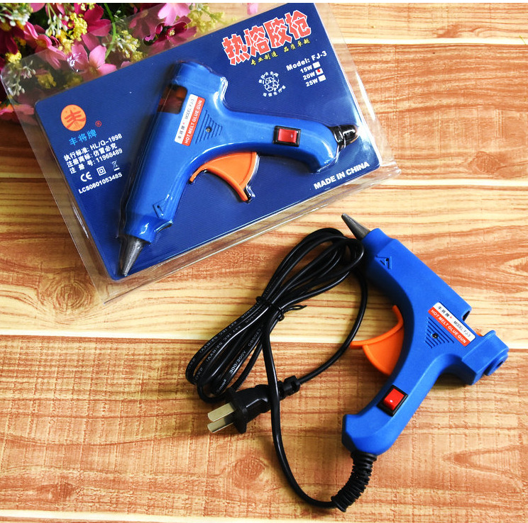 FJ-3小功率20W迷你蓝色玻璃胶枪打胶枪DIY手工工具7MM热熔小胶枪