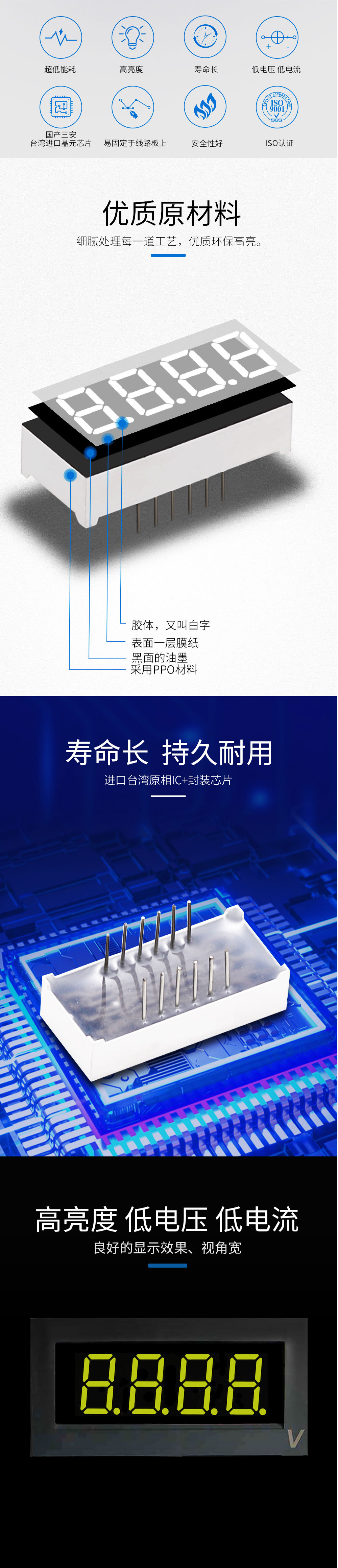 源头工厂0.4寸数显位led数码管高亮红光7段数码管共阳七段数码管-阿里巴巴