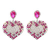 Fashionable trend earrings heart shaped, accessory, suitable for import