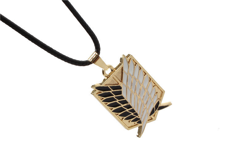 The new fashion anime around the attacking giant investigation corps logo necklace wholesale