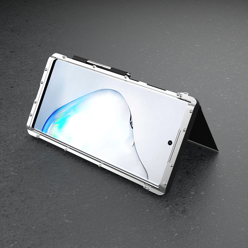 Armor King Iron Man Luxury Shockproof Stainless Steel 360° Rotating Metal Flip Case Cover for Samsung Galaxy Note 10 Plus & Samsung Galaxy Note 10
