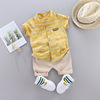 Summer children's summer clothing for boys, set for early age, sleeves, with short sleeve