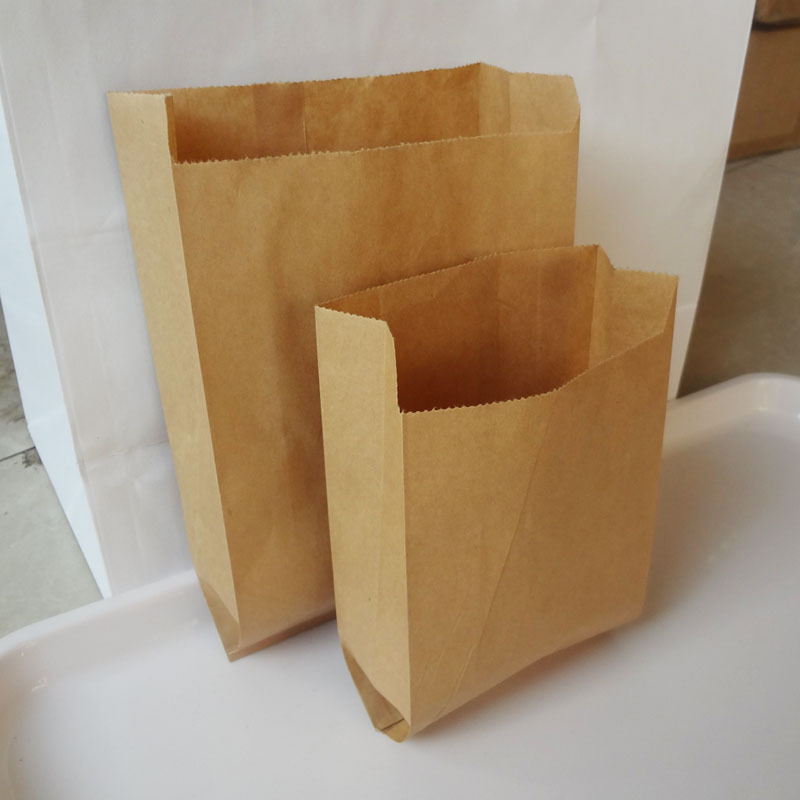 一次性炸鸡袋干货休闲食品牛皮纸袋 外卖打包袋鸡蛋仔纸袋 可定做