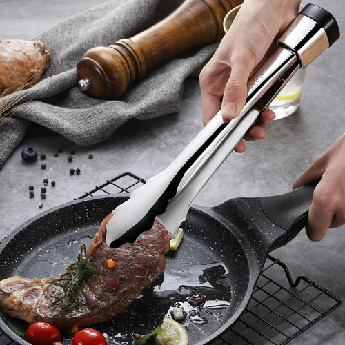 304 Stainless Steel Vertical BBQ Sandwich Holder Creative Household Multifunctional Food Clip Steak Clip Cooking Utensil