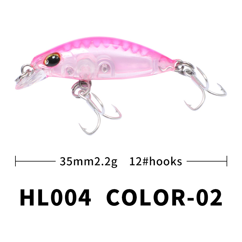 Small Minnow Fishing Lures 35mm 2.2g Hard Plastic Baits Bass Trout Fresh Water Fishing Lure