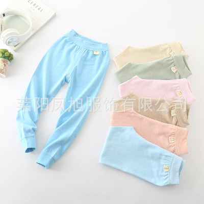 Manufactor Direct selling spring and autumn Suture A single Pants trousers keep warm Underwear Home Pajamas children Long johns pure cotton