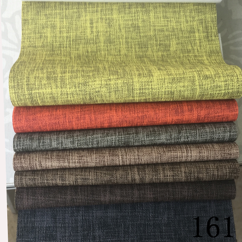 源头工厂批发仿麻布纹系列PVC套色人造革软包硬包皮革箱包包装革