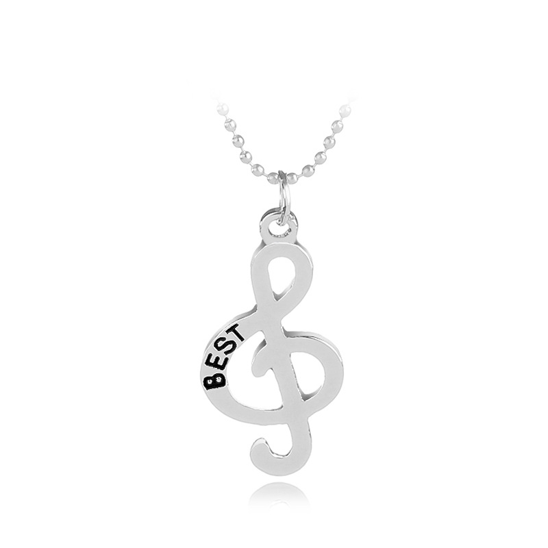 Necklace Best Friends Music Symbol Pendant Necklace Female Clavicle Chain Yiwu Nihaojewelry Wholesale display picture 8