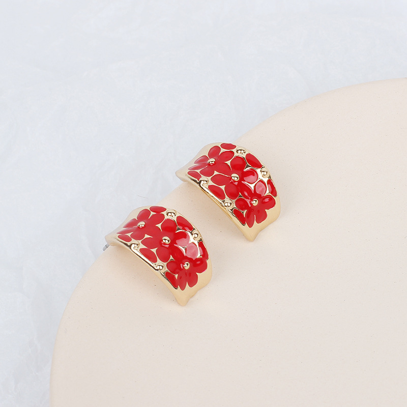 10g Weight Earrings Classification Wedding, Travel Occasion Women'S Gender White, Pink, Red, Yellow, Black Color Fashion New Colorful Exaggerated Women's Earrings 7