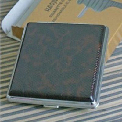 HAOJUE HG604 18 branch 20 Sticks PU Leather Cigarette Case 20 Trailing buckle Compression Iron cigarette box collocation gift