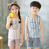 summer Explosive money children Cartoon pure cotton vest suit Boy girl Korean Edition baby vest On behalf of