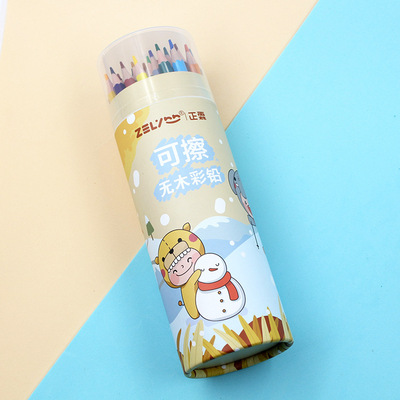 開學季無木可擦彩色鉛筆48色彩鉛環保塑料鉛筆學生素描彩繪鉛筆