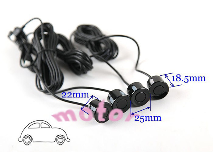 Whole Car Radar 8 Explores Crescent Voice Buzzer Front and Rear Integrated Parking Radar Led Small Crescent Reversing Radar
