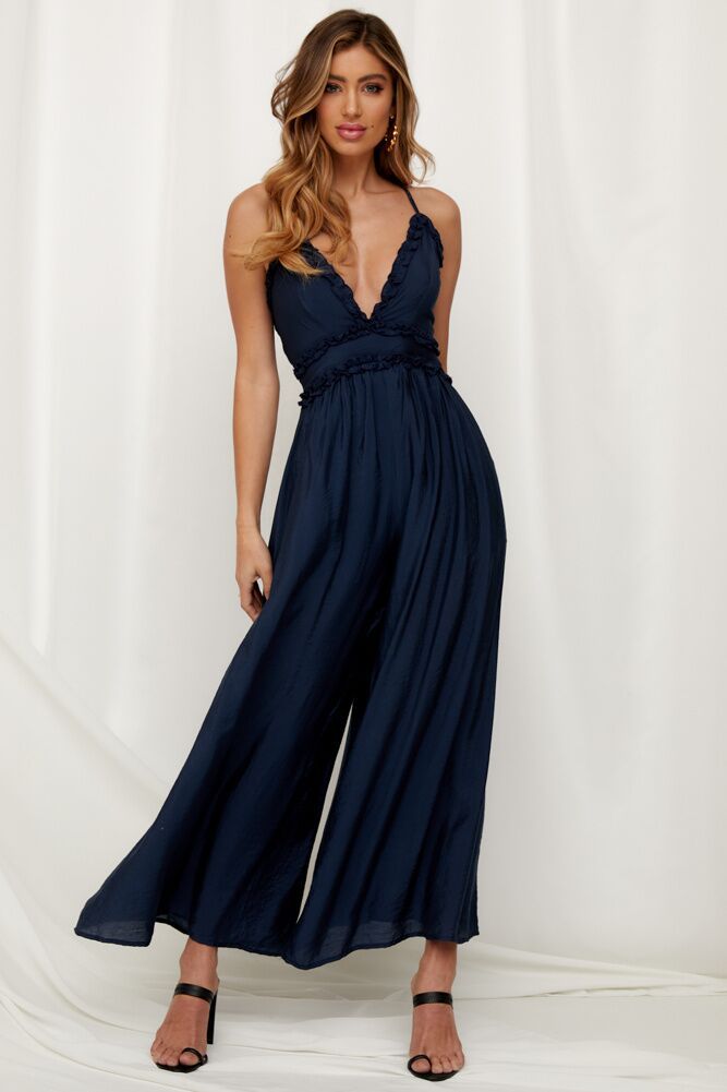 sexy halter frilled jumpsuit NSJRM60063