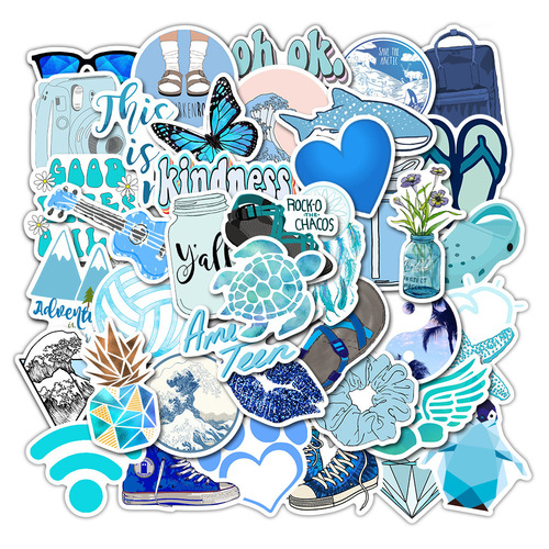 A variety of 50 ins small fresh and cute graffiti stickers waterproof luggage stickers water cup computer car stickers