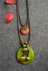 Retro ethnic wooden necklace with bow, sweater, ethnic style, simple and elegant design