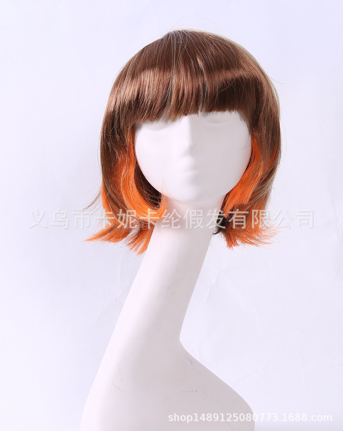 Bob estudiantes de cabello corto europeo y americano nuevo estilo de color mezclado