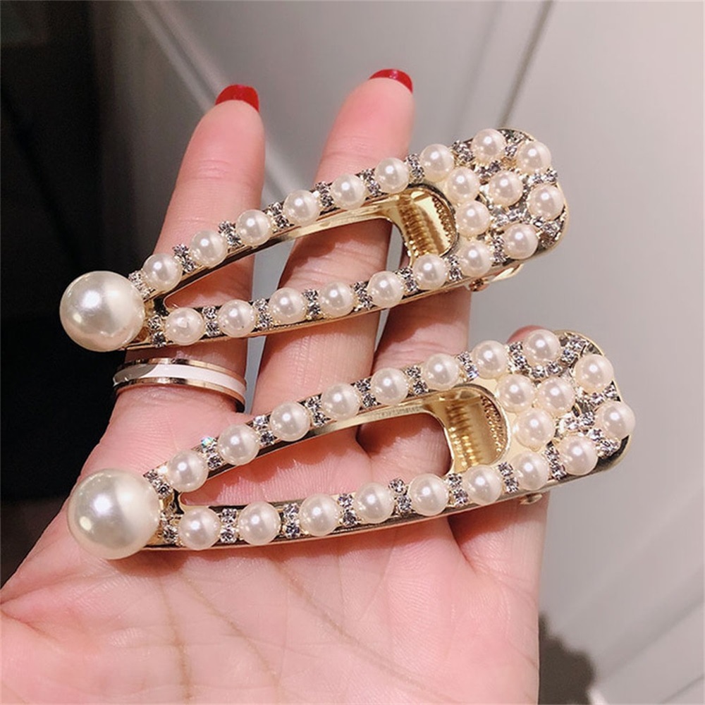 Cute Hair Pin Hairpin Simple Personalized Metal Pearl Headdress display picture 5