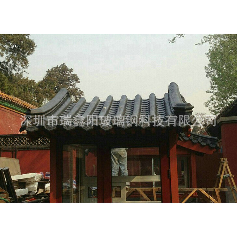 Shenzhen factory Produce make FRP Antique tile Confucius Temple Mazu Temple temple Dedicated