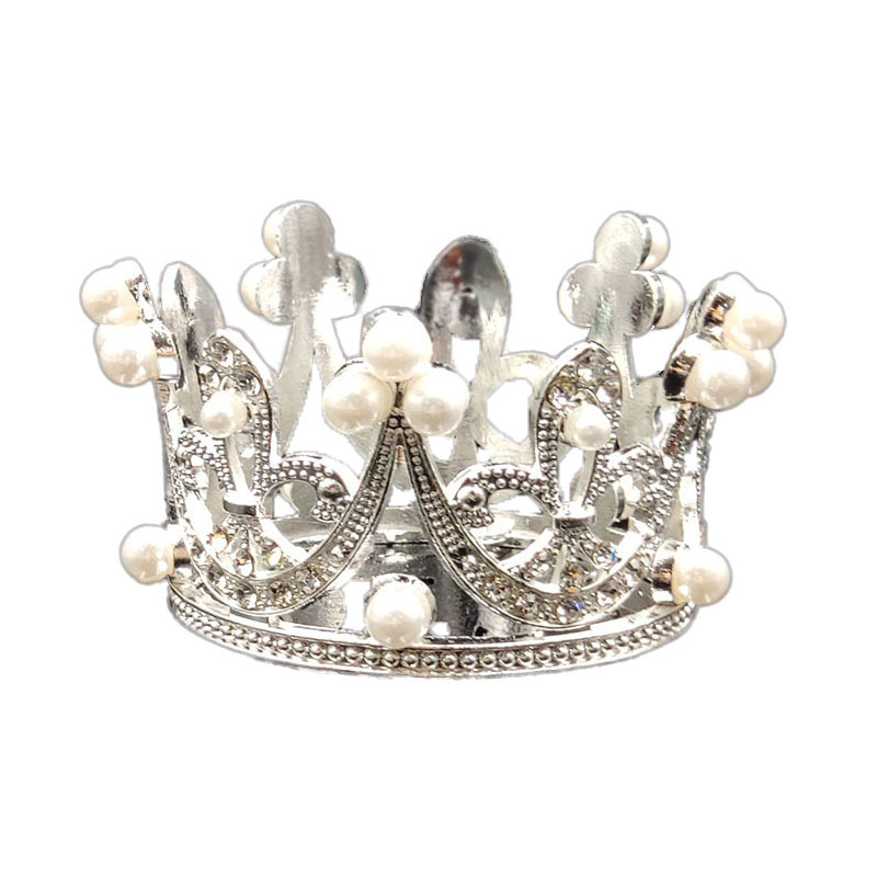 Danjie decoración de la torta de cumpleaños de los niños mini perla tamaño pequeño corona decoración corona princesa fábrica al por mayor