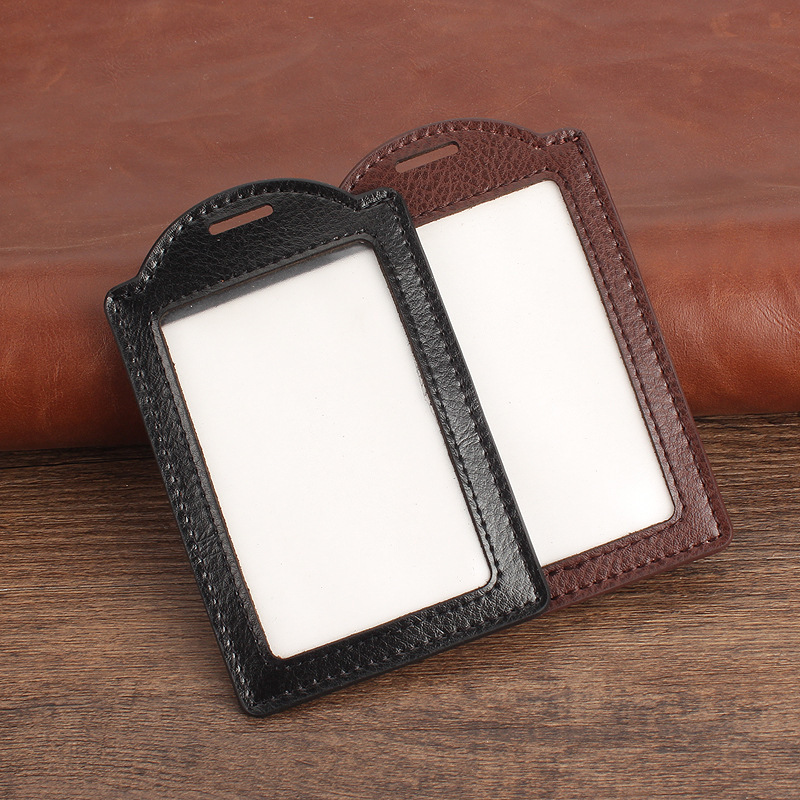 [Customized gifts] Double -layer cowhide breast card work card…