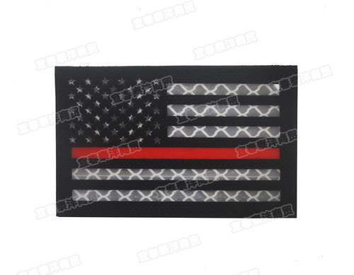 USA reflective IR fabric American flag blue line armband Velcro morale patch laser cutting night identification patch