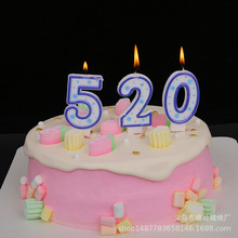 新款创意雪花0-9生日数字蜡烛浪漫蛋糕烘焙装饰蜡烛