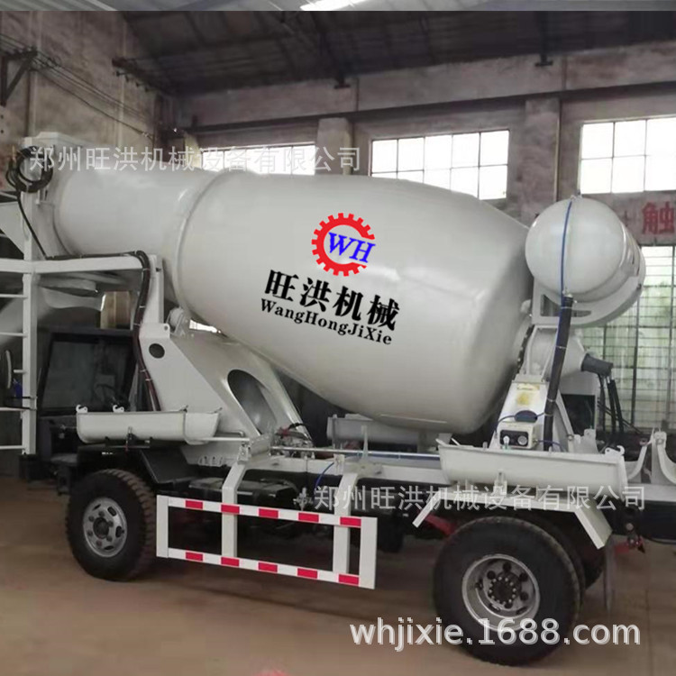 农用小型混凝土搅拌运输车 移动式2方罐车 邵武轮式水泥搅拌罐车