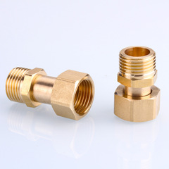 All copper thickened live joint three-way connector water pipe gas pipe 4 inch copper connector accessories internal thread external thread live joint three-way 