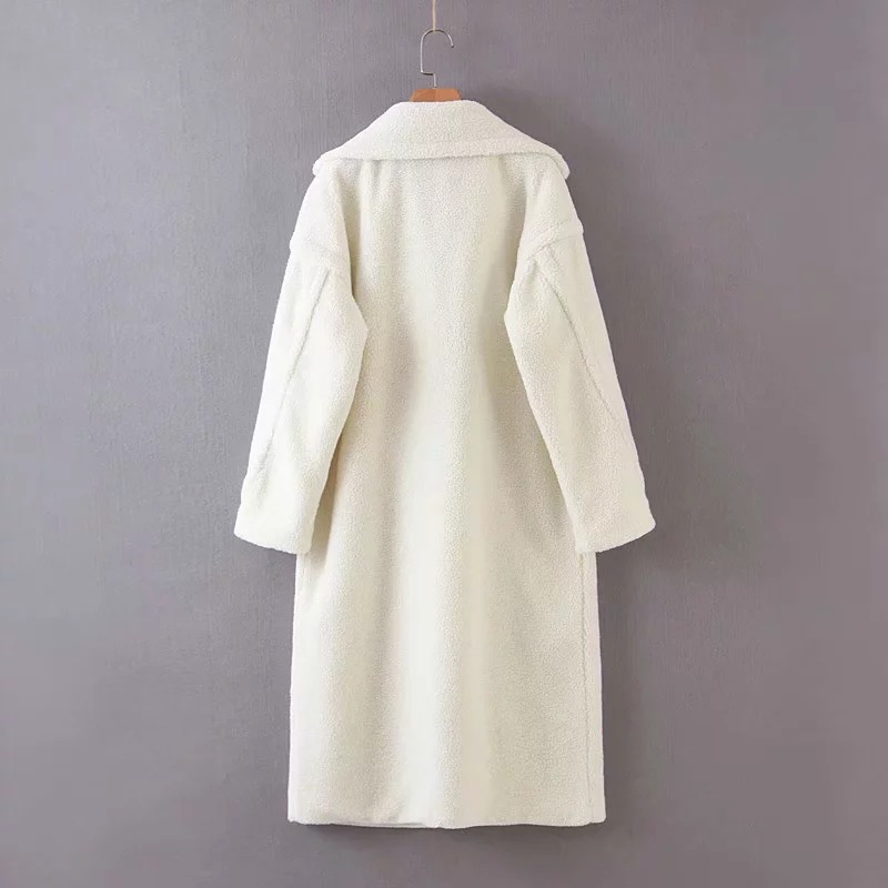 Trend Solid Color Long Cotton Coat NSHS61573