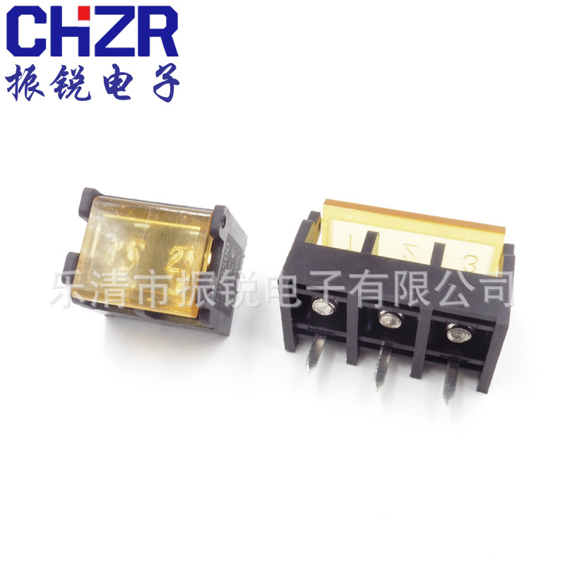 振锐直销栅栏式接线端子HB9500-2P3P6P接线插座9.5间距带透明盖子