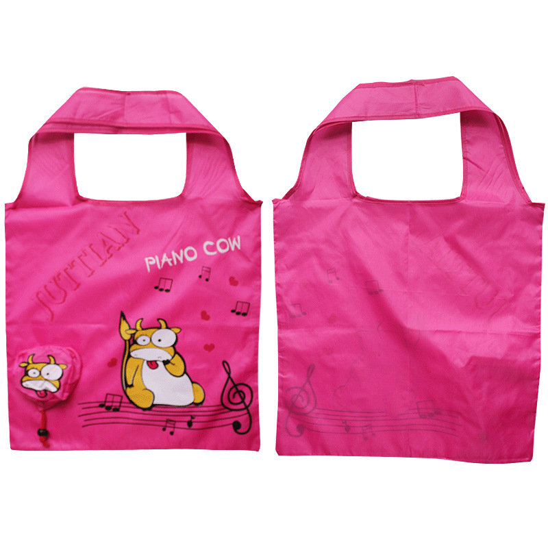 厂家直供现货环保卡通动物购物袋帆布袋 手提折叠袋加印logo